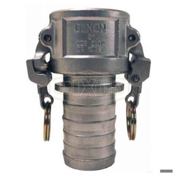 Boss-Lock Type-C Cam and Groove Coupler with Collar, 1-1/2 in Nominal, Female Coupler x Hose Shank